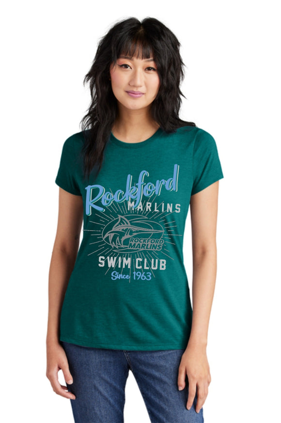 marlins 2025 ladies triblend tee